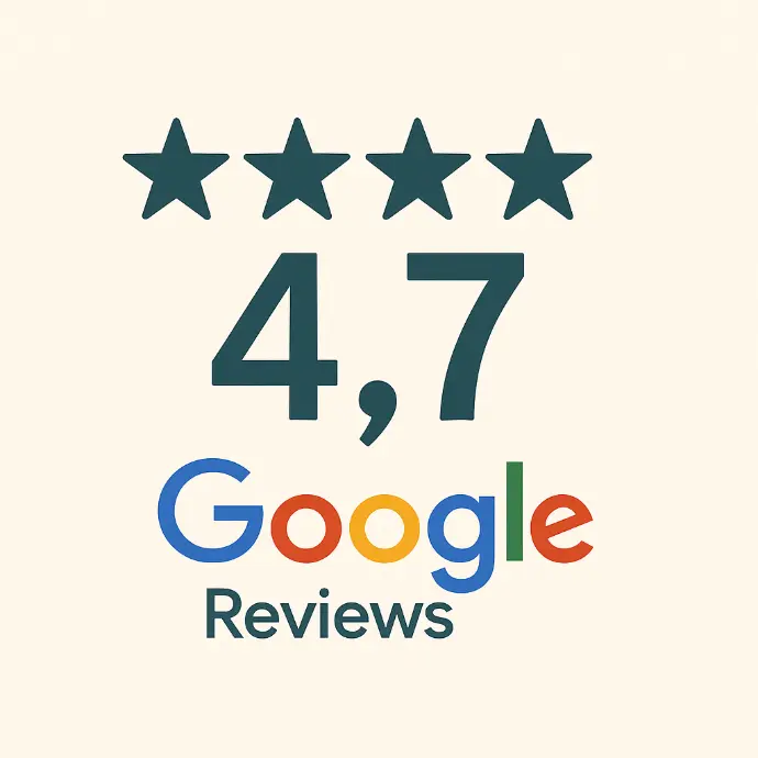 Onze score op Google maps